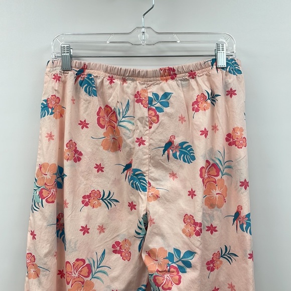 Margaritaville Dreams Hibiscus Floral Boyfriend Bootcut PJ Pants Tropical Pink - Picture 6 of 8